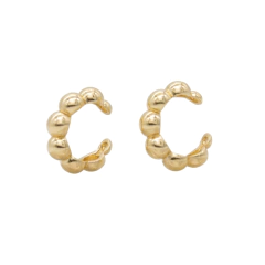 PAR SIMULADORES CON BOLITAS. ORO LAMINADO 18K