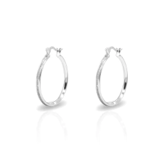 Arracadas Con Zirconias 2 cm. Plata 0.925