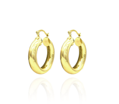 ARRACADA LISA 6 X 30 MM. ORO LAMINADO 18K