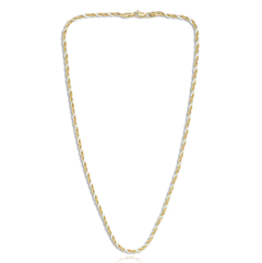 Cadena Torsal 3mm Bitono. Oro Laminado 18k - CATÁLOGO BLANCO