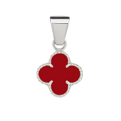 DIJE TREBOL ESMALTE. PLATA 925 - comprar en línea