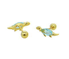 Broqueles Animal #1. Oro Laminado