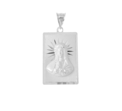 Dije Virgen Guadalupe Torso Cuadro Grande. Plata 0.925