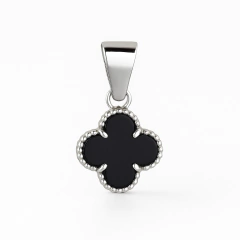 DIJE TREBOL ESMALTE. PLATA 925 - tienda en línea