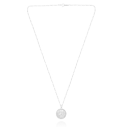 Collar Virgen Redonda Con Zirconias. Plata 0.925 en internet