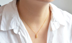 Collar Fino De Oso. Chapa De Oro 22K en internet