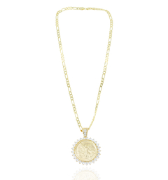 Dije Centenario Con Zirconias. Oro Laminado 18k - comprar en línea