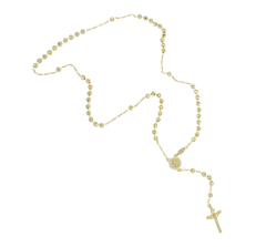 Rosario Virgen Guadalupe Zirconia 5mm. Oro Laminado 18k - comprar en línea