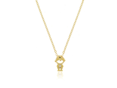 Collar Dije Niño Con Copete. Chapa De Oro 22K en internet