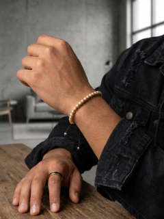 Pulsera Ajustable Bolitas. Oro laminado 18k - comprar en línea