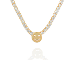 Gargantilla Zirconias Carita Feliz. Oro Laminado 18k - comprar en línea