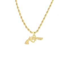 Collar Revolver Torsal 60Cm. Oro Laminado 18k