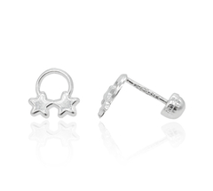 Broqueles Círculo Con Estrellas. Plata .925 - comprar en línea