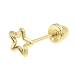 1Pza Broquel Silueta Estrella. Oro 10K - comprar en línea