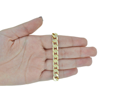 Cadena Gruesa Barbada 8mm. Oro Laminado 18k - CATÁLOGO BLANCO