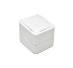 Estuche Rigido Blanco Imitación Piel Para Anillo - comprar en línea