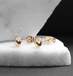 BROQUEL LUNETA 6MM CON BROCHE MARIPOSA. ORO LAMINADO 18K - tienda en línea
