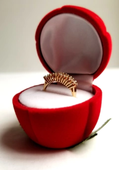 Estuche Flor Rosa Para Anillo