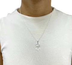 COLLAR DIJE ATRAPA SUEÑOS CON ZIRCONIAS. PLATA 0.925 - CATÁLOGO BLANCO