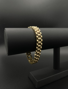 Pulsera Esclava Acero Inoxidable Unisex 12mm. Oro Laminado 18k en internet