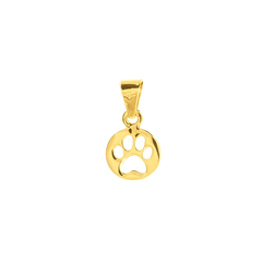 Dije Moneda Huella Con Reasa. Chapa De Oro 22K