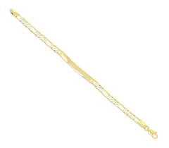 Esclava Bitono Fígaro Eslabón 3x1 5mm. Oro Laminado 18k - comprar en línea