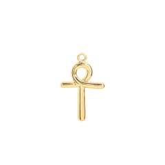 Dije Cruz Egipcia Grande. Chapa De Oro 22K