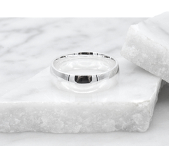 Anillo 6mm. Plata .925 Con Baño Rodio - comprar en línea
