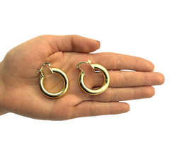 ARRACADA LISA 6 X 30 MM. ORO LAMINADO 18K en internet