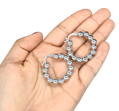 Arracadas Bolas 30mm. Chapa De Rodio en internet