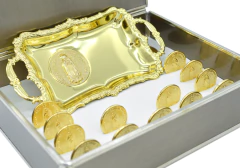 Arras Matrimoniales Virgen Estuche Metal. Oro Laminado 14k - CATÁLOGO BLANCO