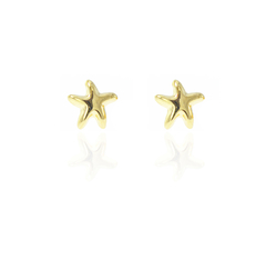 Broqueles Estrella De Mar. Chapa De Oro 22K