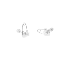Broqueles Segurito Con Zirconia. Plata Ley .925 - comprar en línea