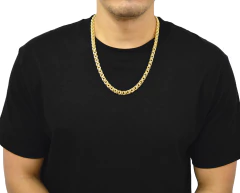 Cadena Tejido Chino 8mm. Oro Laminado 18k - comprar en línea