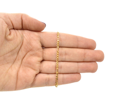 Cadena Fígaro 3x1 De 2.5mm. Chapa De Oro 22k en internet