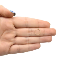 1pz. Simulador Piercing Arracada Con Zirconia. Oro 10k en internet