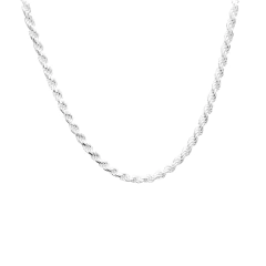 Cadena torsal de 4mm. Plata Italiana 0.925 - CATÁLOGO BLANCO
