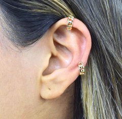 SIMULADORES CADENA BARBADA. ORO LAMINADO 18K - comprar en línea