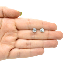 Broqueles Bola Fuego Con Zirconia Broche Rosca. Plata 0.925 - CATÁLOGO BLANCO