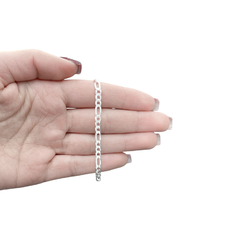 Pulso fÍgaro 3x1 de 4mm. Plata Italiana 0.925 - CATÁLOGO BLANCO