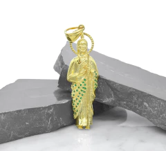 Dije San Judas Tadeo Grande Con Zirconias. Oro Laminado 18k - comprar en línea