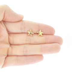 Broqueles Estrella De Mar. Chapa De Oro 22K en internet