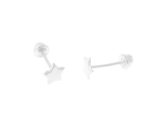 Broqueles Estrella Plana. Plata Ley .925 en internet