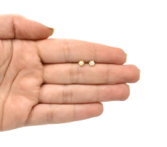 Broqueles Perla Con Flor. Oro 10k - comprar en línea