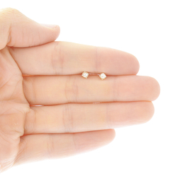 Broqueles Mini Perla Cultivada 3mm. Plata Ley .925 en internet