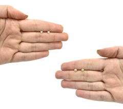 Broqueles Dormilona Doble Vista Zirconia Corazón. Oro 10k - comprar en línea