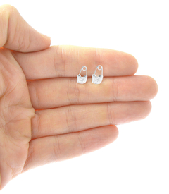 Broqueles Segurito Con Zirconia. Plata Ley .925 en internet