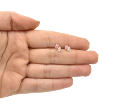 Broqueles Par De Gotas De Zirconia. Oro 10k - tienda en línea