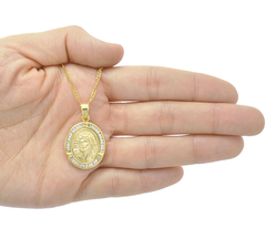 Collar Medalla Divino Rostro Jesús Mas Cadena. Oro Laminado 18k - comprar en línea