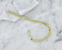 Pulso Barbado Cubano 5.5mm. Oro Laminado 18k - CATÁLOGO BLANCO